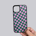 Green and Pink Checker Phone Case