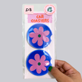 Blue Flower Ceramic Car Coasters