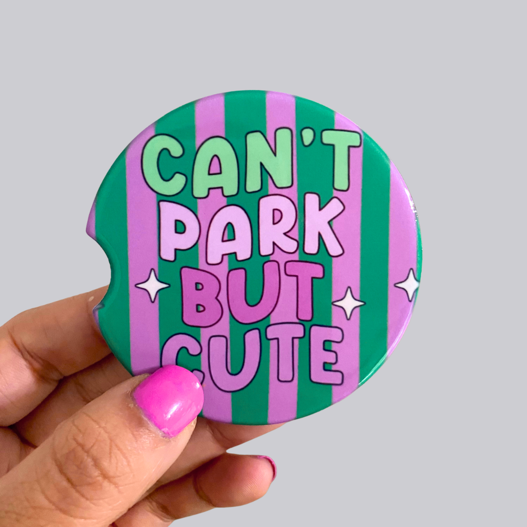 Can't Park But Cute Ceramic Car Coasters