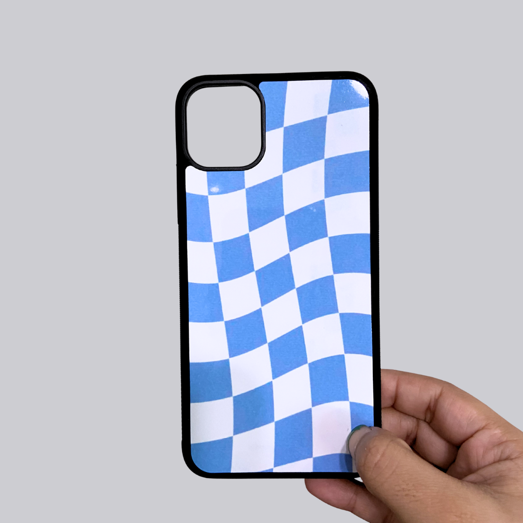 Blue White Checker Phone Case