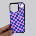 Blue Pink Checker Phone Case