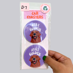 Stay Golden Ceramic Car Coasters