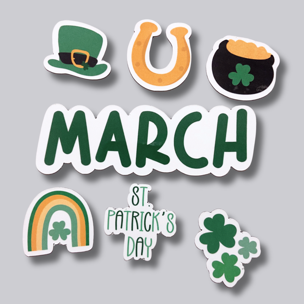 March St. Patricks Day Calendar Magnets