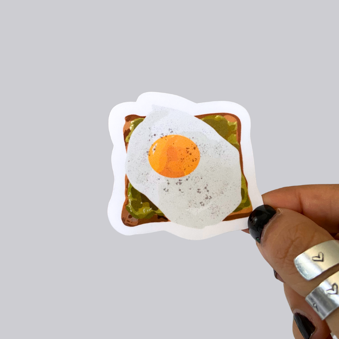 Avocado Toast with Fried Egg Sticker / Magnet