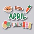 April Easter Calendar Magnets