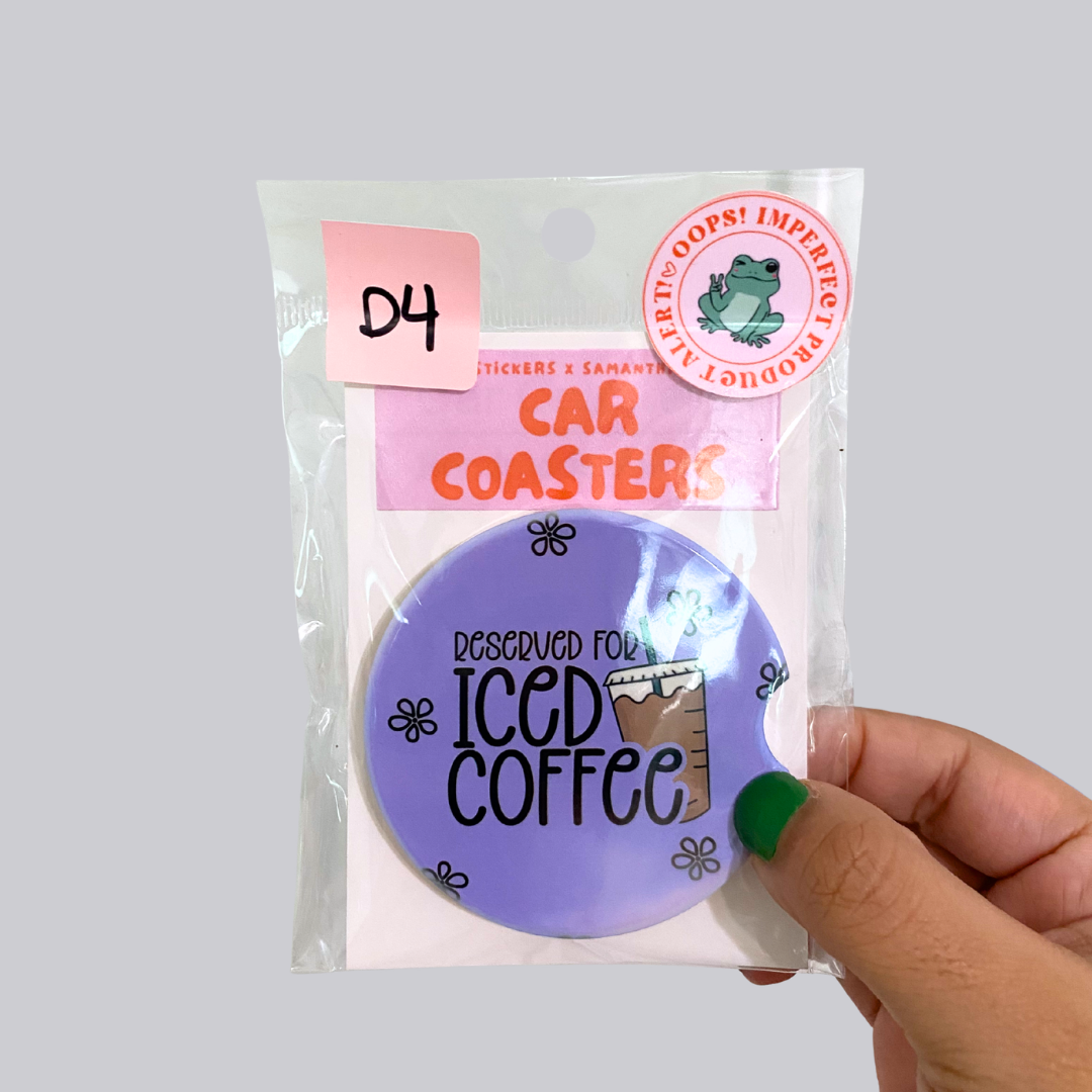 Iced Coffee Ceramic Car Coaster