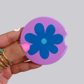 Purple Blue Flower Ceramic Car Coasters
