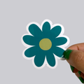 Green Flower Sticker / Magnet