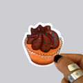 Chocolate Frosting Cupcake Sticker / Magnet
