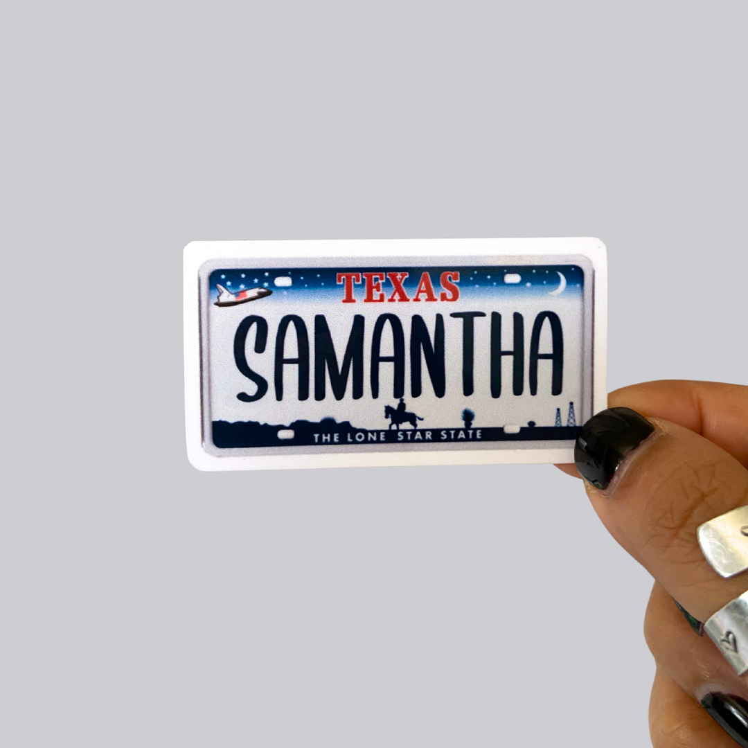 Texas License Plate Waterproof Sticker / Magnet