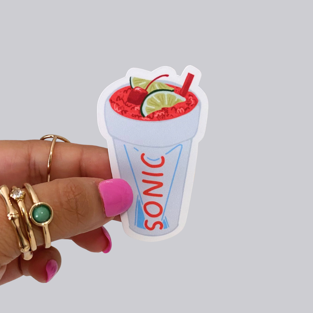 Cherry Lime Drink Sticker / Magnet