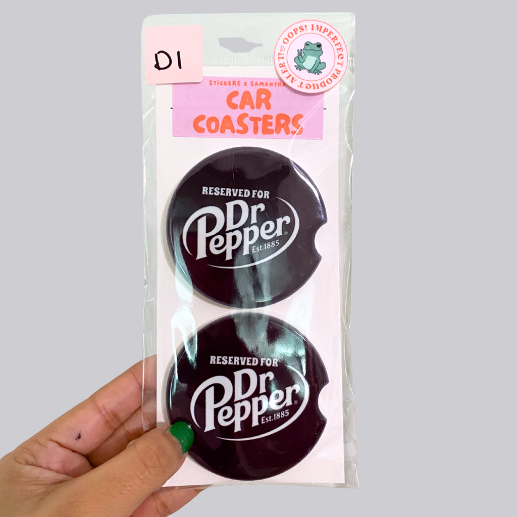 Soda Ceramic Car Coasters