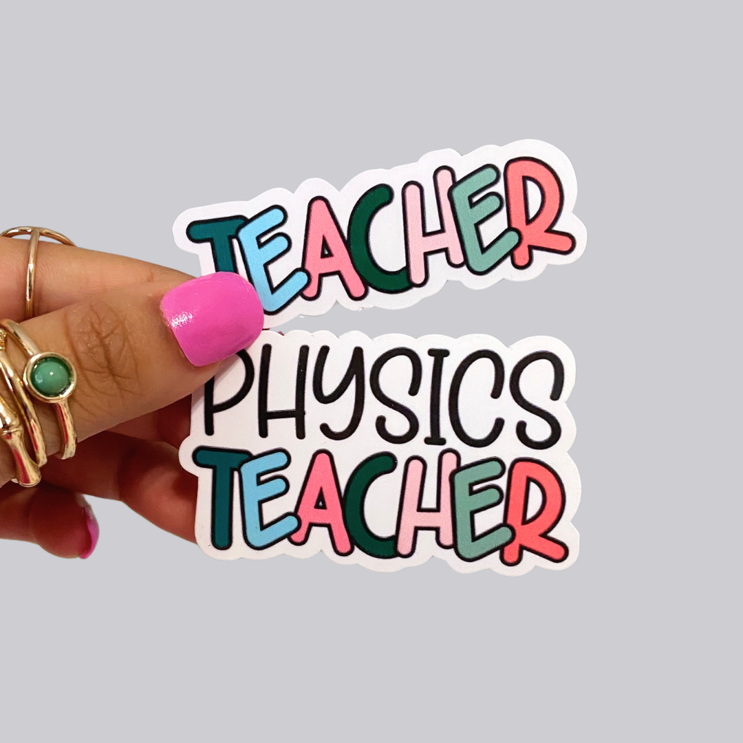 Teacher Subject Waterproof Sticker / Magnet