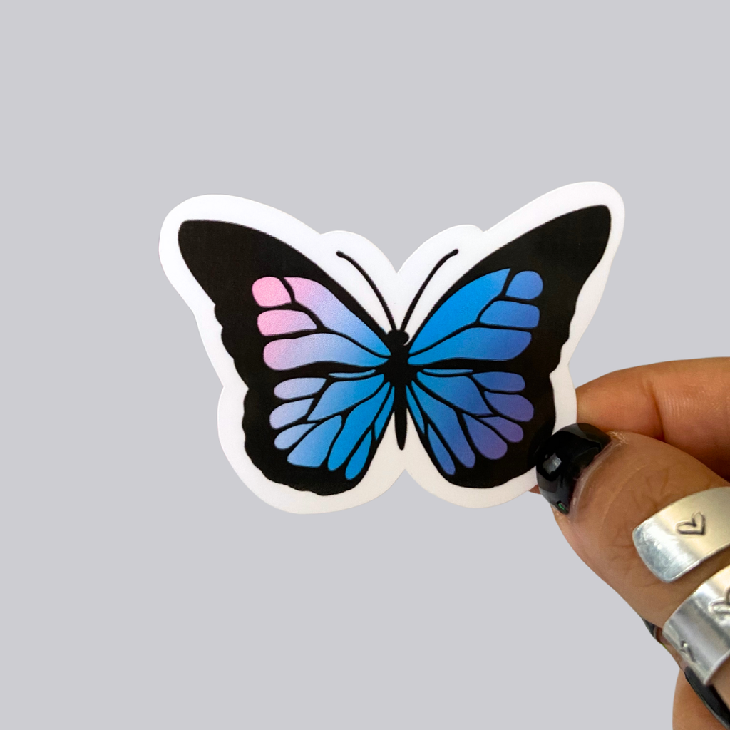 Multicolor Butterfly Sticker / Magnet