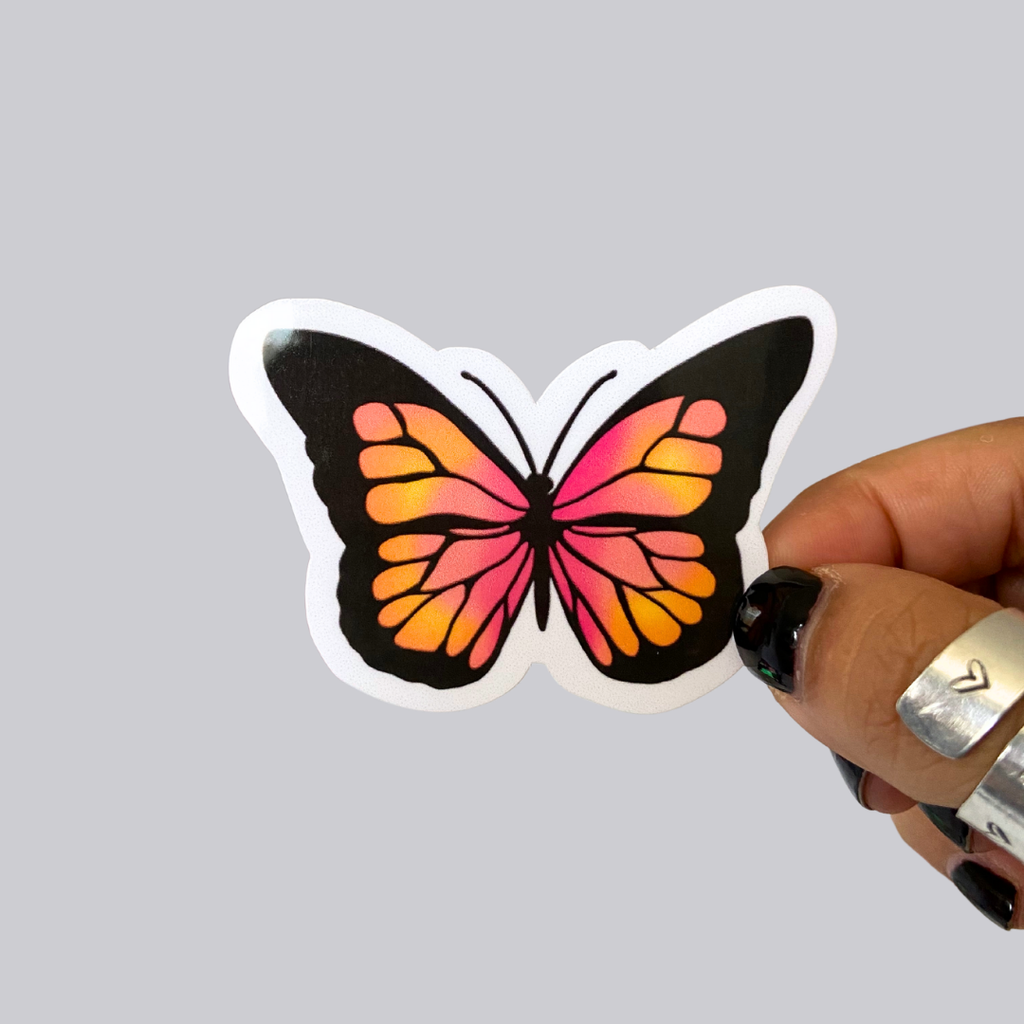 Multicolor Butterfly Sticker / Magnet