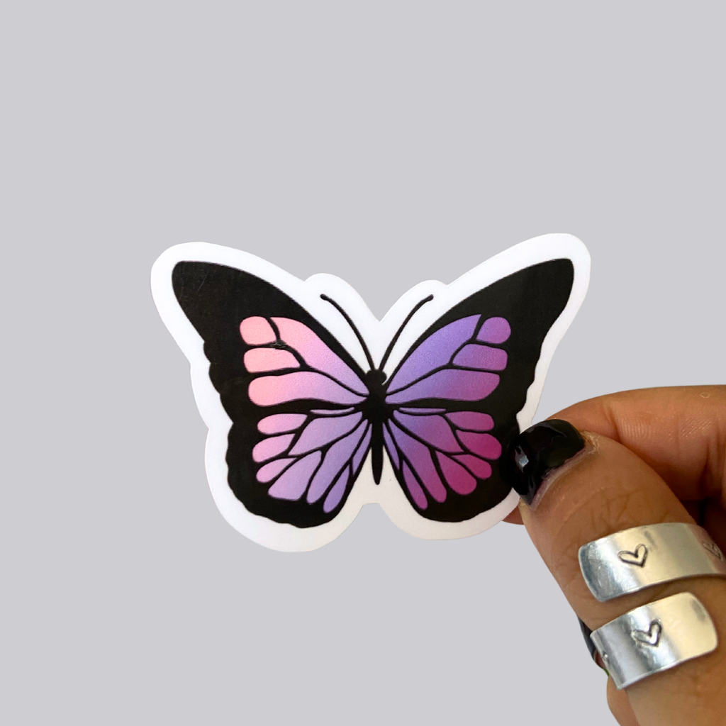 Multicolor Butterfly Sticker / Magnet