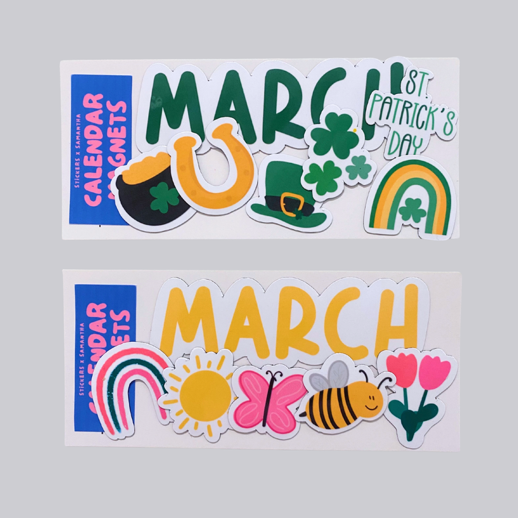 March St. Patricks Day Calendar Magnets
