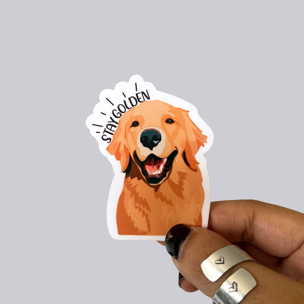 Stay Golden Retiever Sticker / Magnet