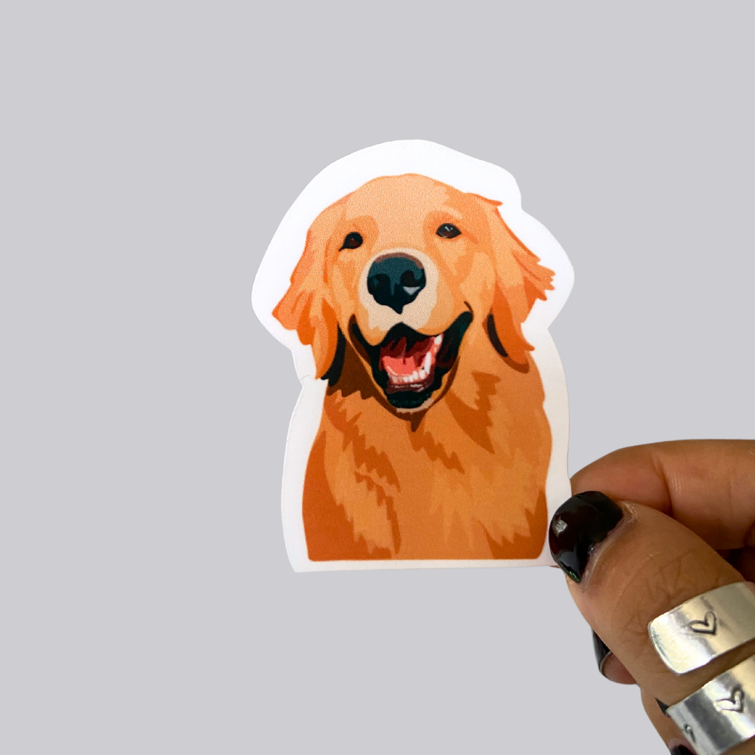 Stay Golden Retiever Sticker / Magnet