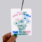 Give Yourself Time to Grow Hanging Car Air Freshener