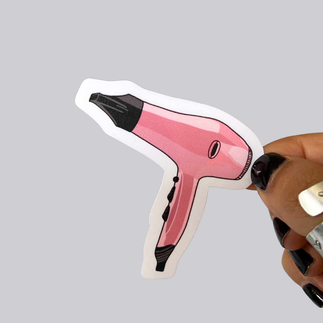 Hair Dryer Sticker / Magnet