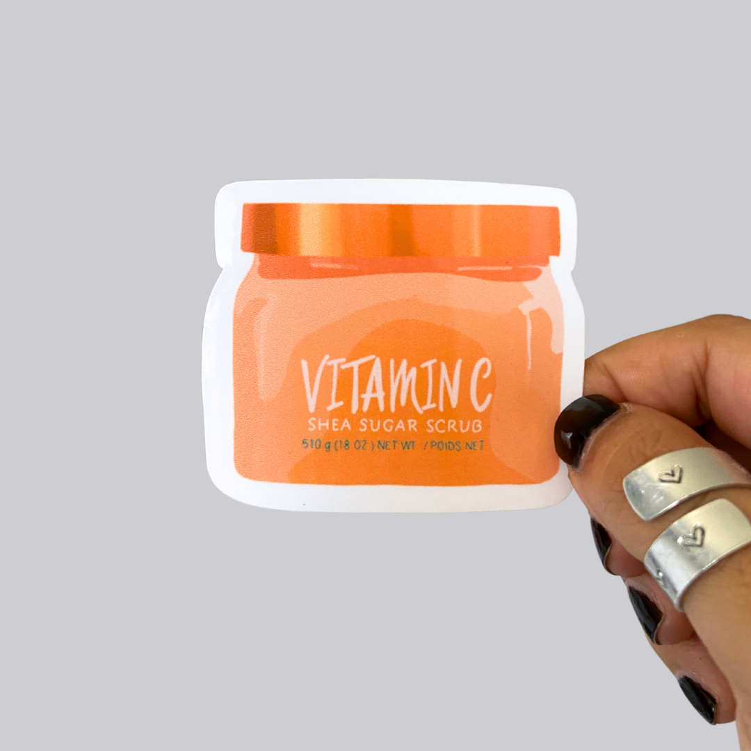 Orange Body Scrub Sticker / Magnet