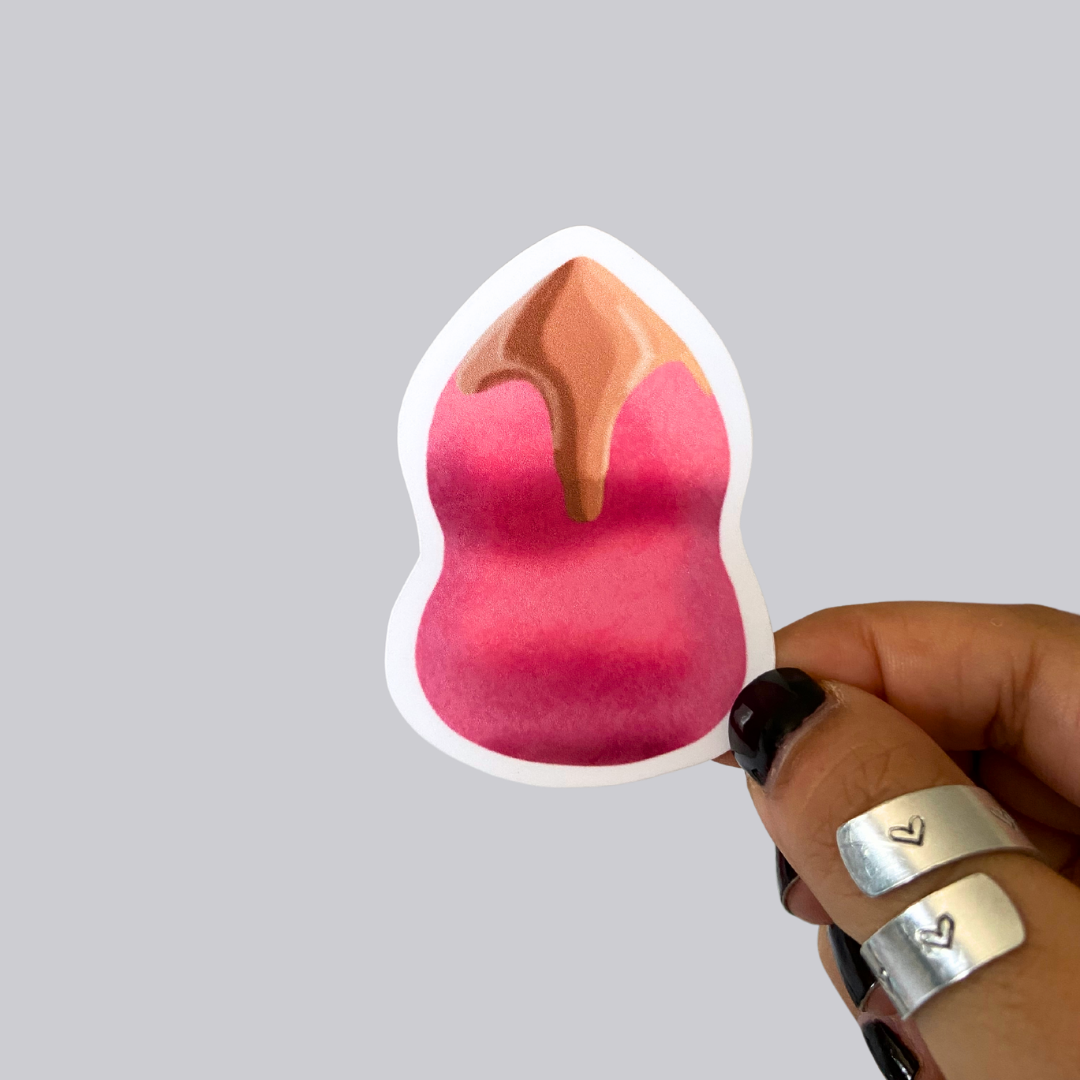 Makeup Foundation Sponge Sticker / Magnet