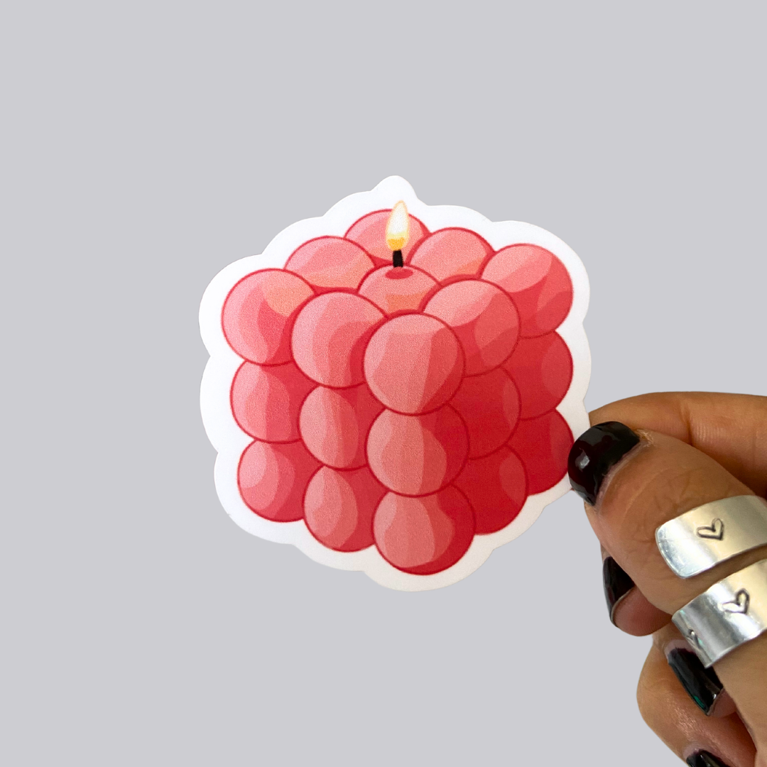 Bubble Candle Sticker / Magnet