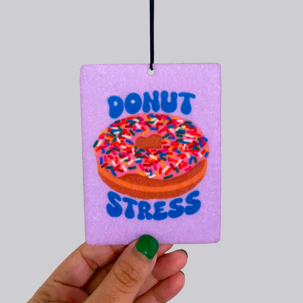 Donut Stress Pun Air Freshener for Cars