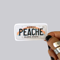 Peache License Plate Sticker / Magnet