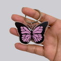 Pink Butterfly Acrylic Keychain