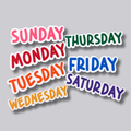 Days of the Week Magnets