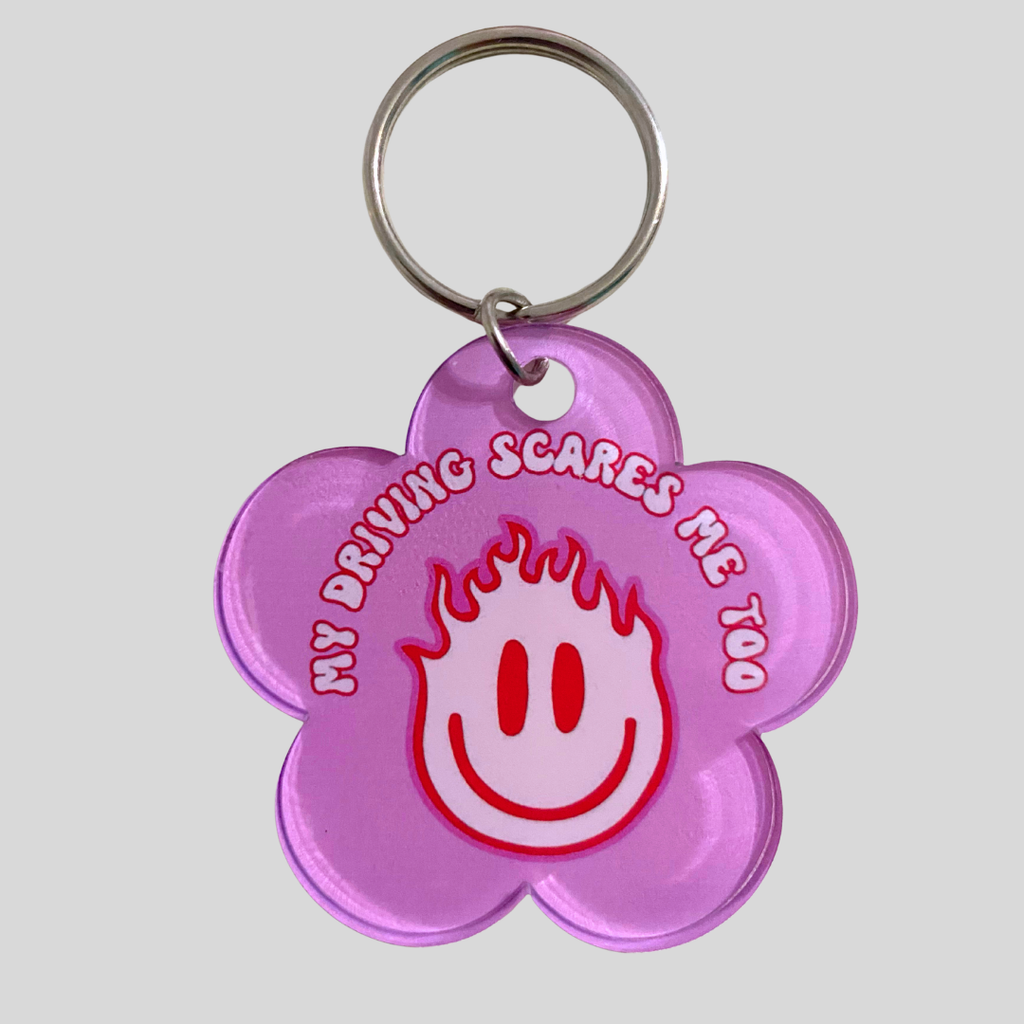 My Driving Scares Me Too Acrylic Keychain