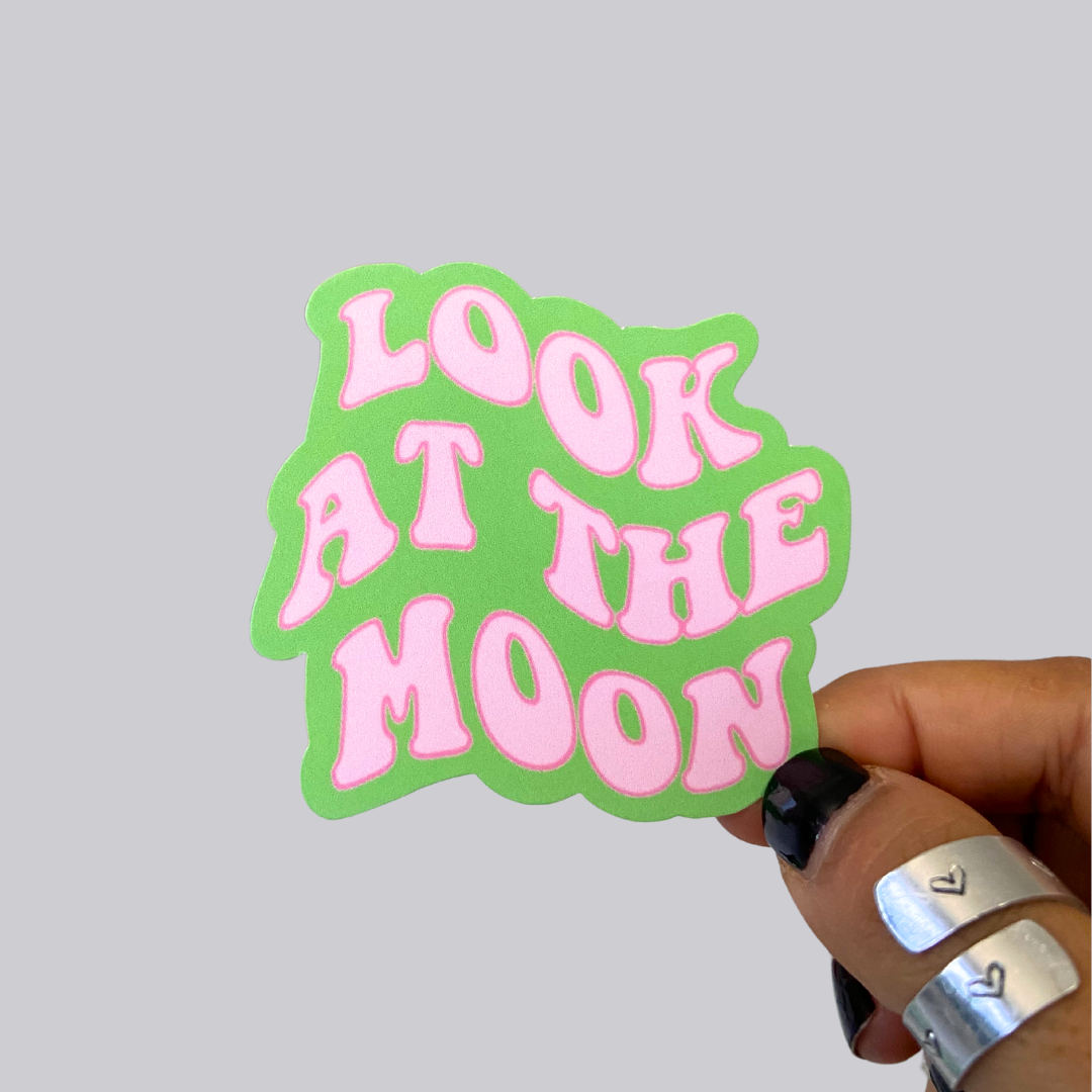Look at the Moon Sticker / Magnet