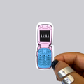 Retro Phone 11:11 Sticker / Magnet