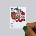 Coffee For Christmas Christmas Gift Tag Sticker