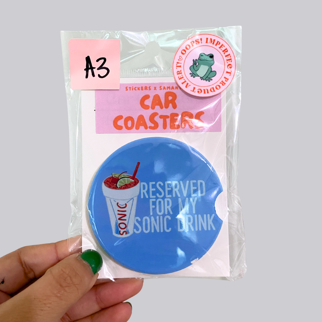 Sonic Ceramic Car Coaster