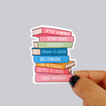 Romance Book Tropes Book Stack Sticker / Magnet