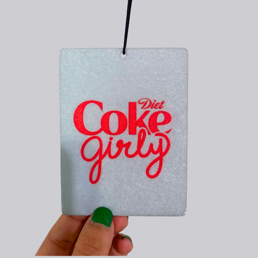 Diet Soda Girly Hanging Car Air Freshener