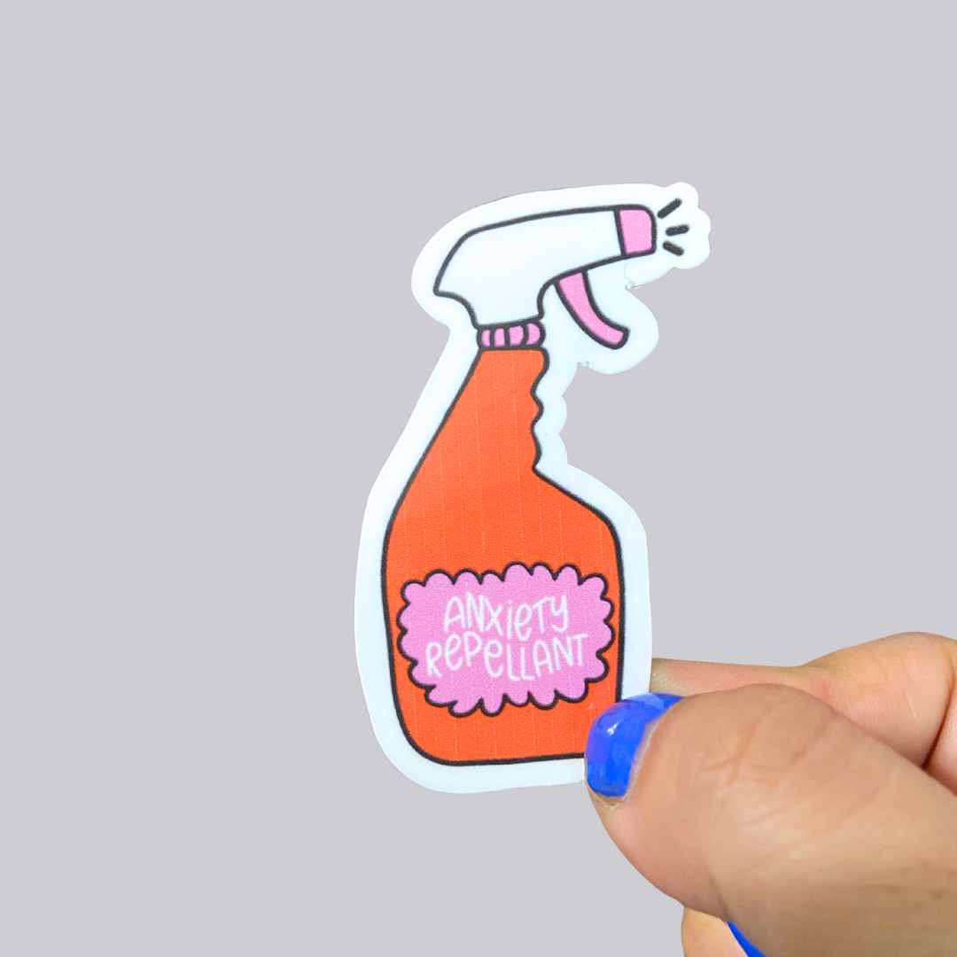 Anxiety Repellant Spray Sticker / Magnet