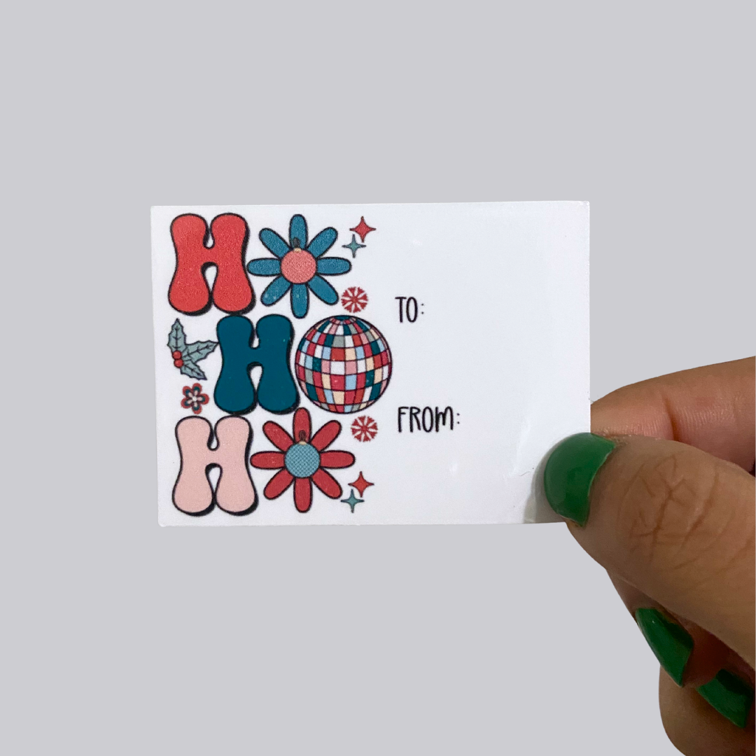 Ho Ho Ho Christmas Gift Tag Sticker