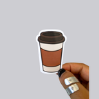 Hot Coffee Ghost Sticker / Magnet