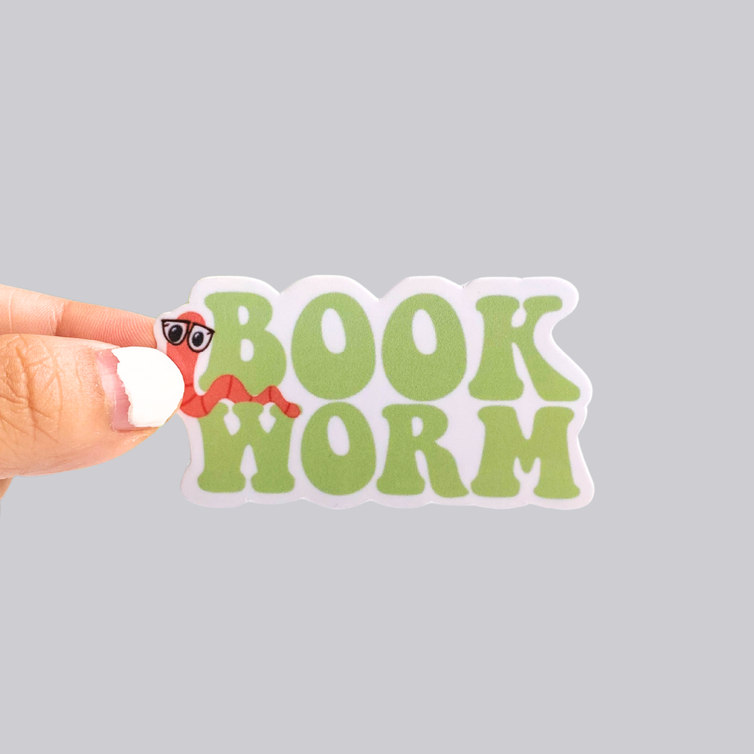 Book Worm Sticker / Magnet