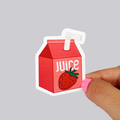 Strawberry Juice Box Sticker / Magnet
