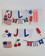 July Summer / Fourth of July Calendar Magnets