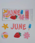 June Summer Calendar Magnets