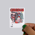Christmas Collage Christmas Gift Tag Sticker
