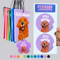 Stay Golden Golden Retriever Car Decor Bundle Set | Ceramic Coasters, Air Freshener, Acrylic Keychain