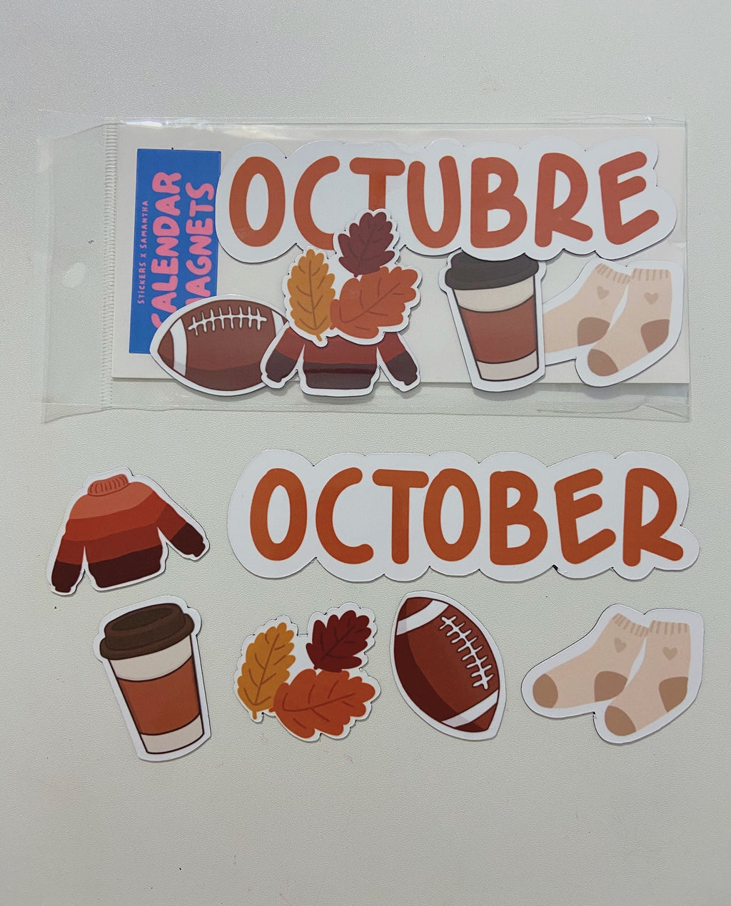 October Fall / Halloween Calendar Magnets