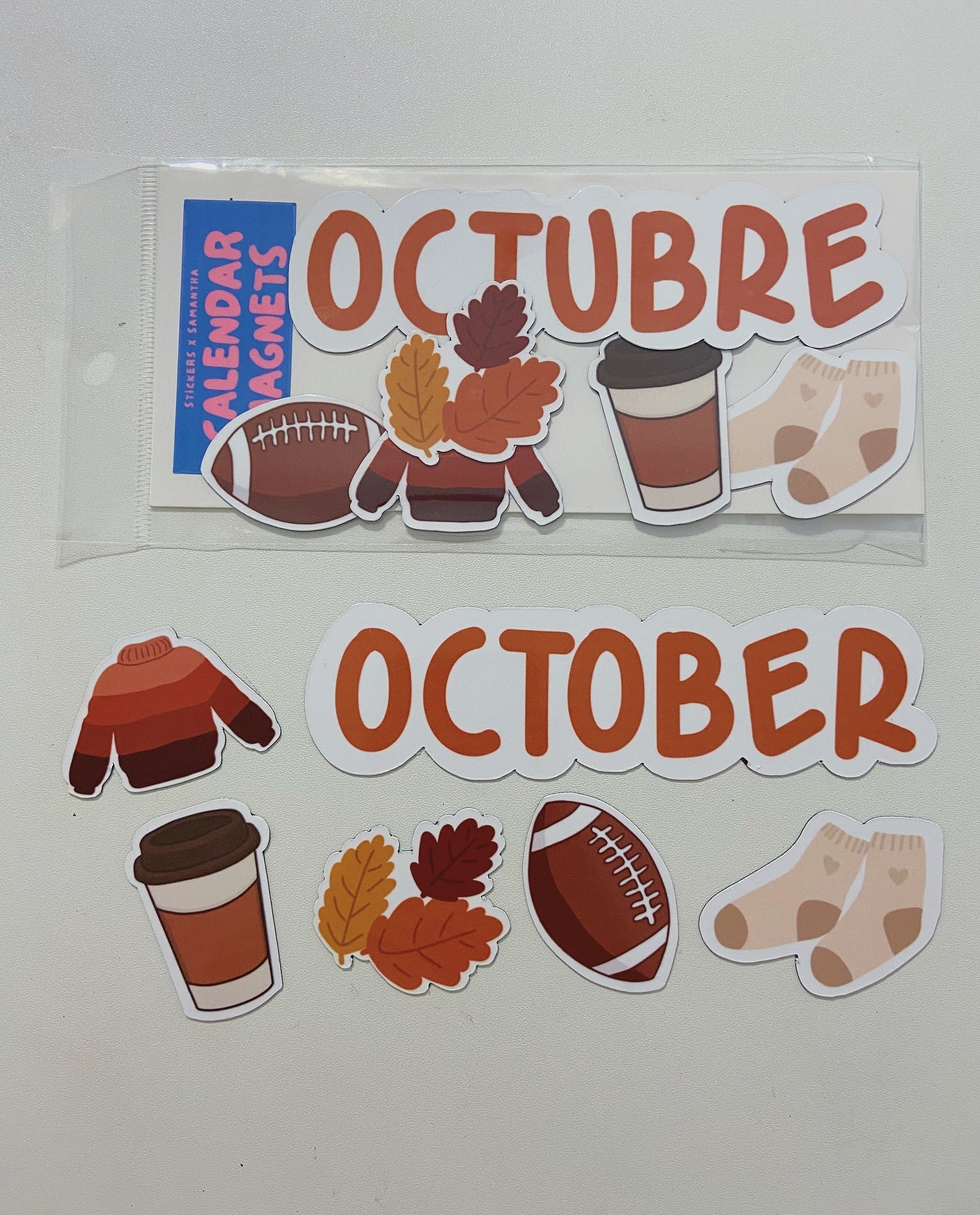 October Fall / Halloween Calendar Magnets